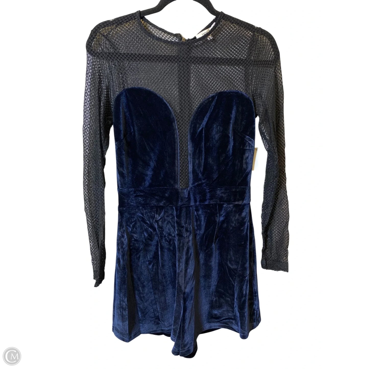 Romper By Clothes Mentor In Black & Blue, Size: L