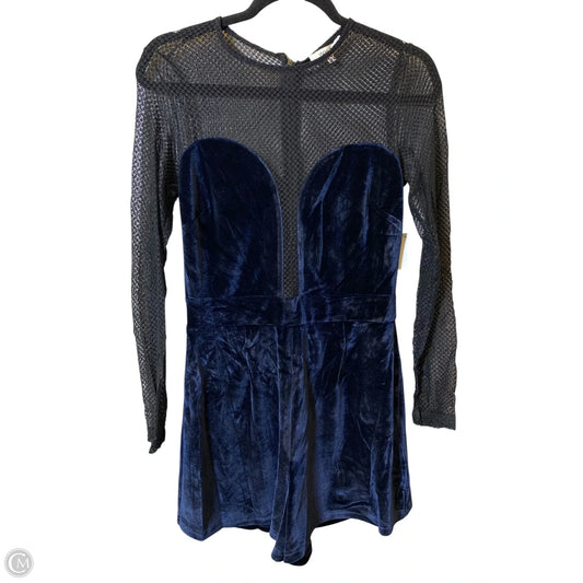 Romper By Clothes Mentor In Black & Blue, Size: L