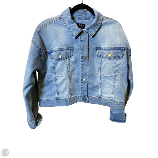 Jacket Denim By Clothes Mentor In Blue Denim, Size: L