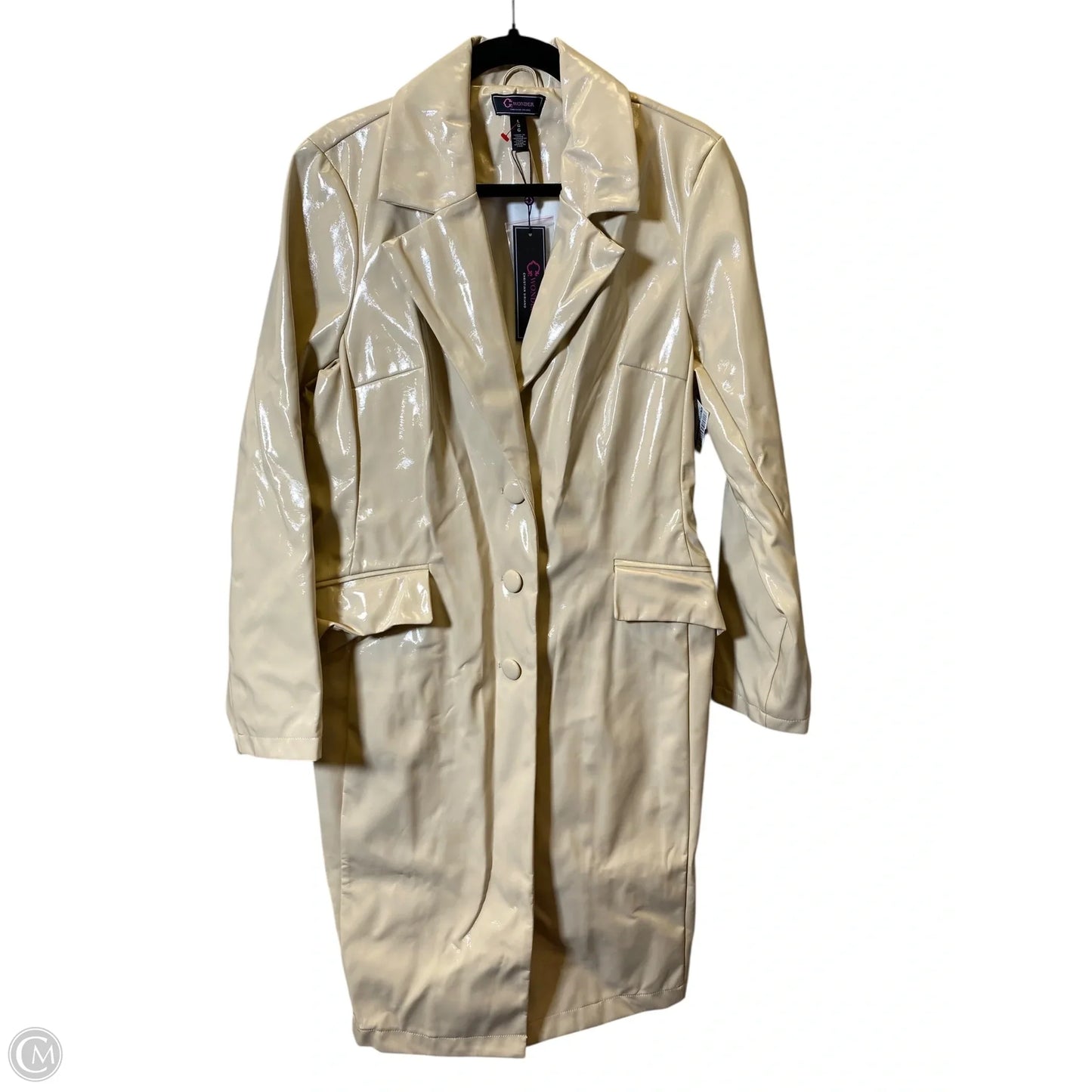 Jacket Moto By C Wonder In Cream, Size: L