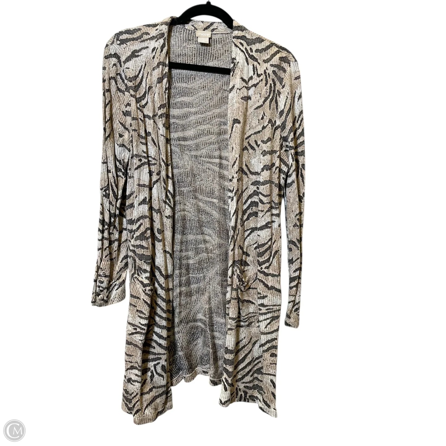 Cardigan By Chicos In Animal Print, Size: M