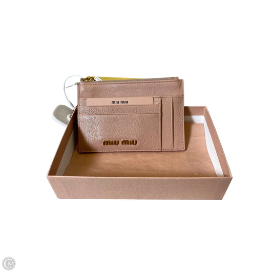 Wallet Luxury Designer By Miu Miu, Size: Small