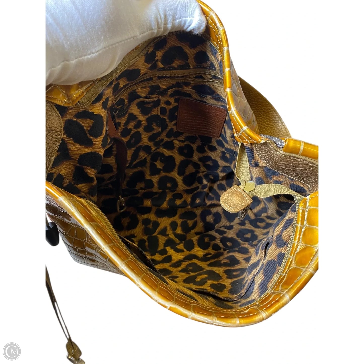 Handbag Leather By Brighton, Size: Large