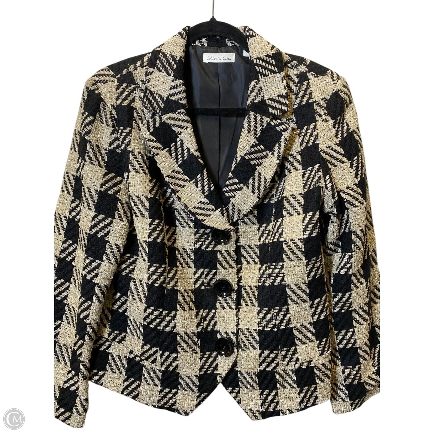 Blazer By Coldwater Creek In Black & Cream, Size: 14