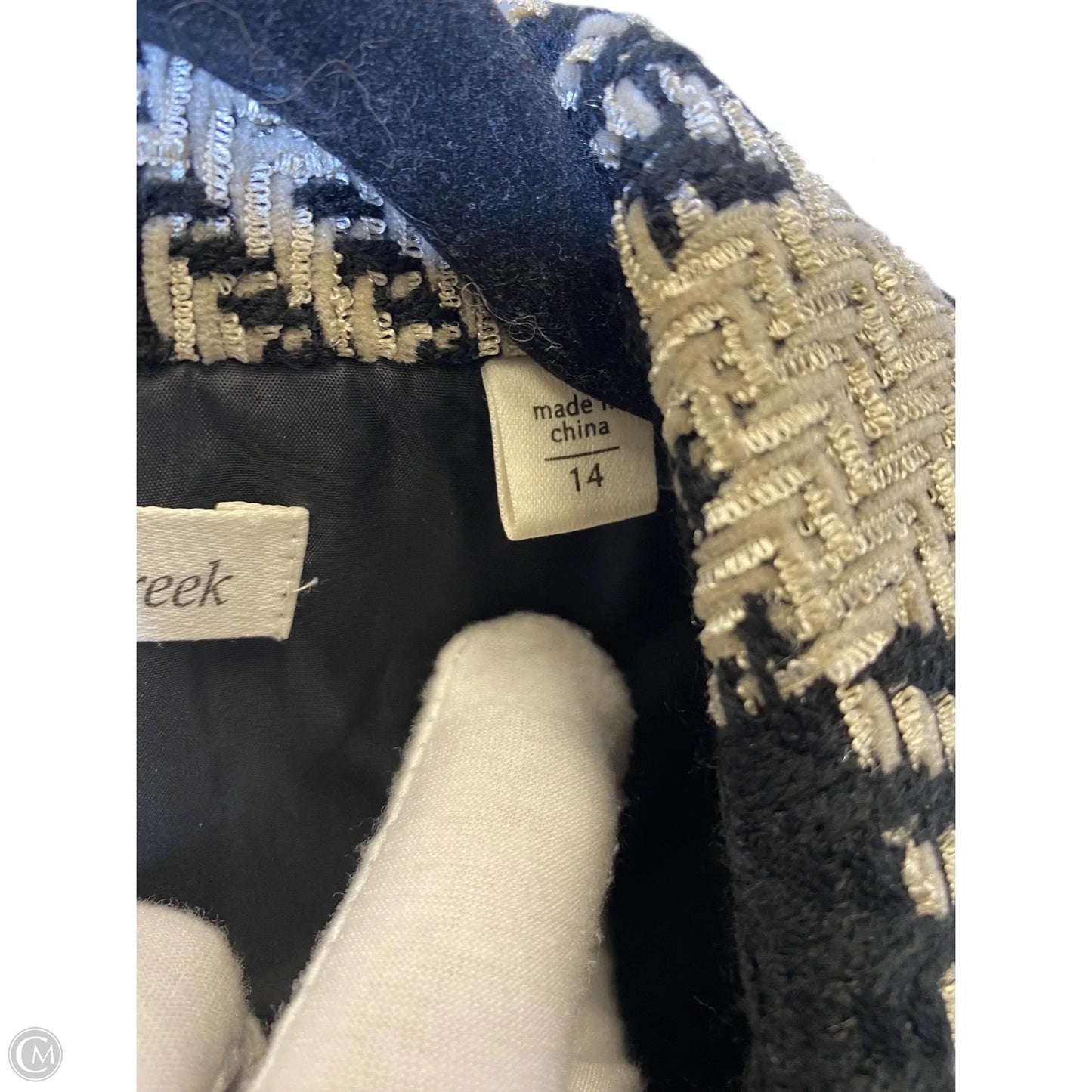 Blazer By Coldwater Creek In Black & Cream, Size: 14