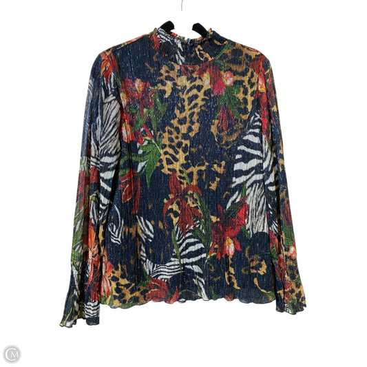 Top Long Sleeve By Chicos In Multi-colored, Size: L