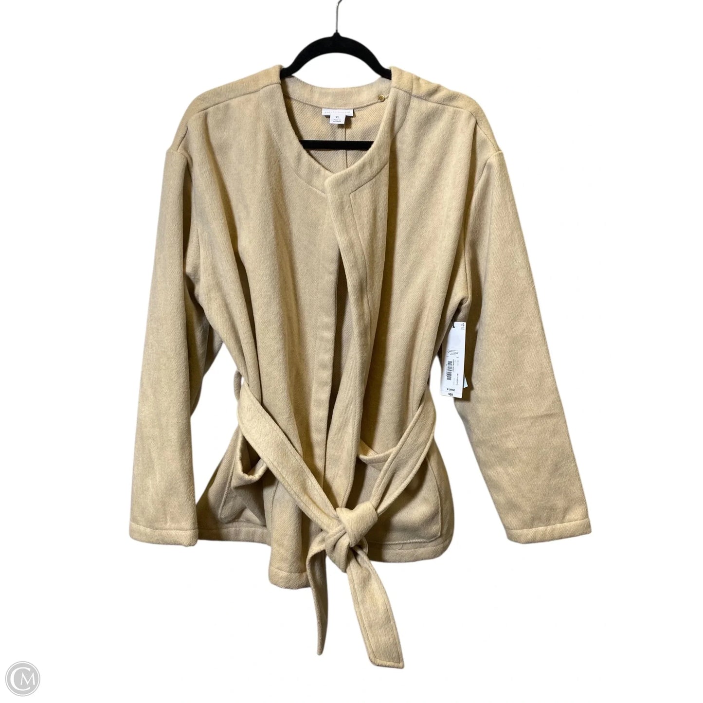 Jacket Fleece By Liz Claiborne In Beige, Size: Xl