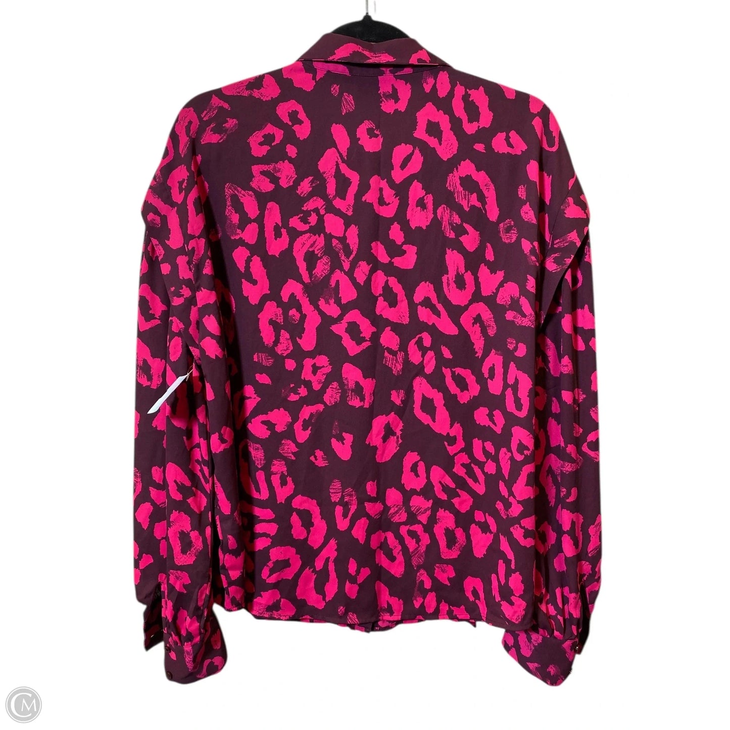 Top Long Sleeve By Worthington In Animal Print, Size: L