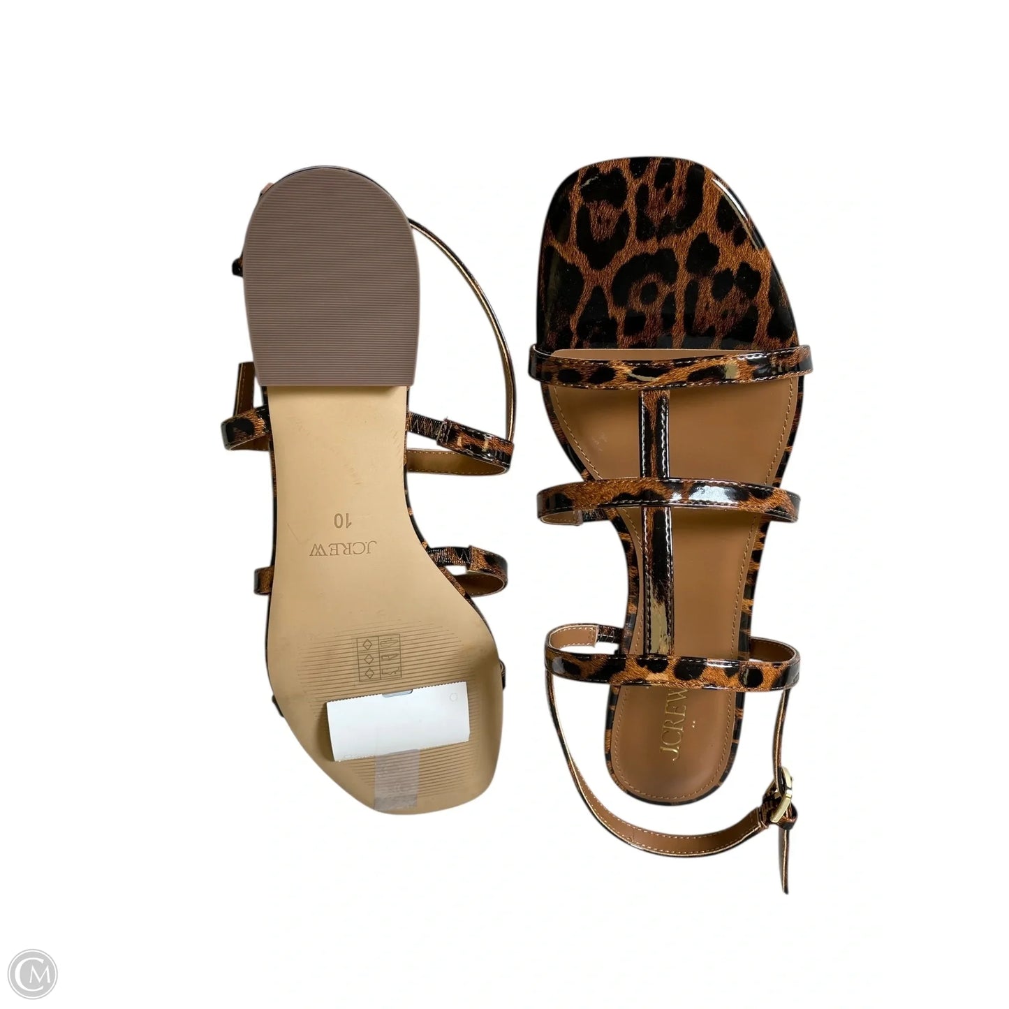 Sandals Flats By J. Crew In Animal Print, Size: 10