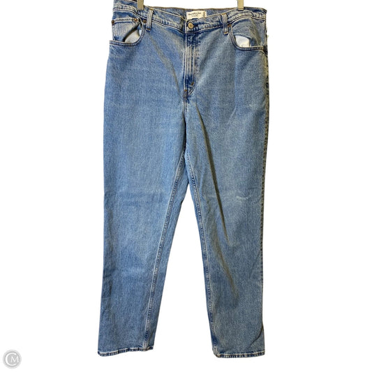 Jeans Straight By Abercrombie And Fitch In Blue Denim, Size: 16