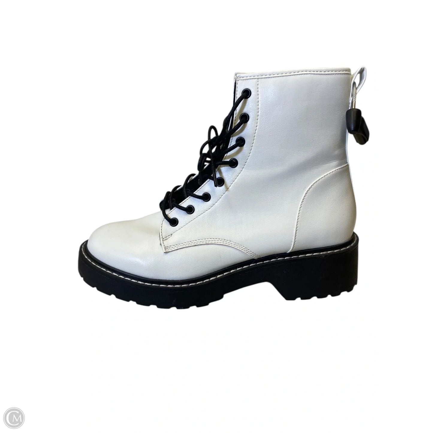 Boots Combat By Madden Girl In White, Size: 10