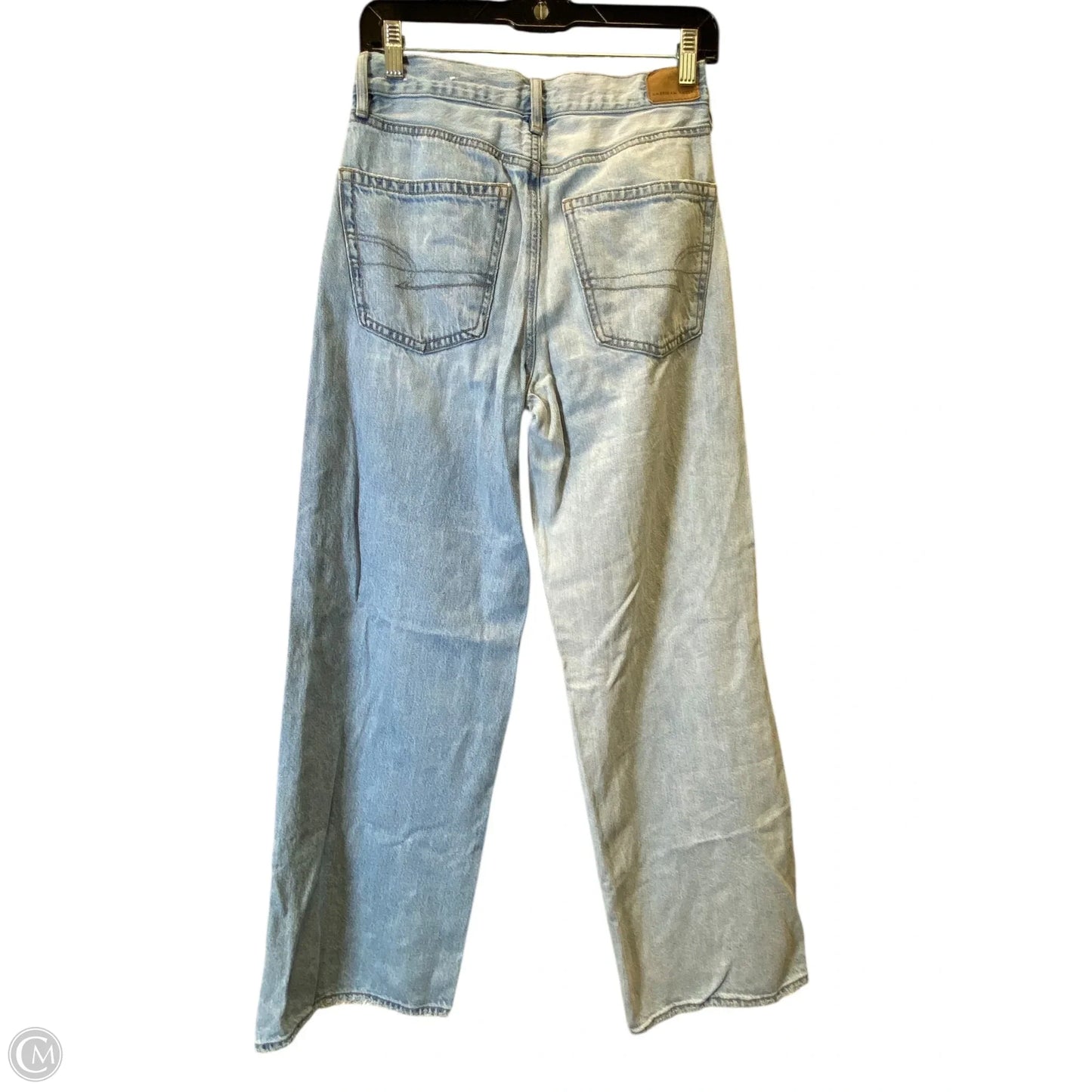 Jeans Wide Leg By American Eagle In Blue Denim, Size: 2