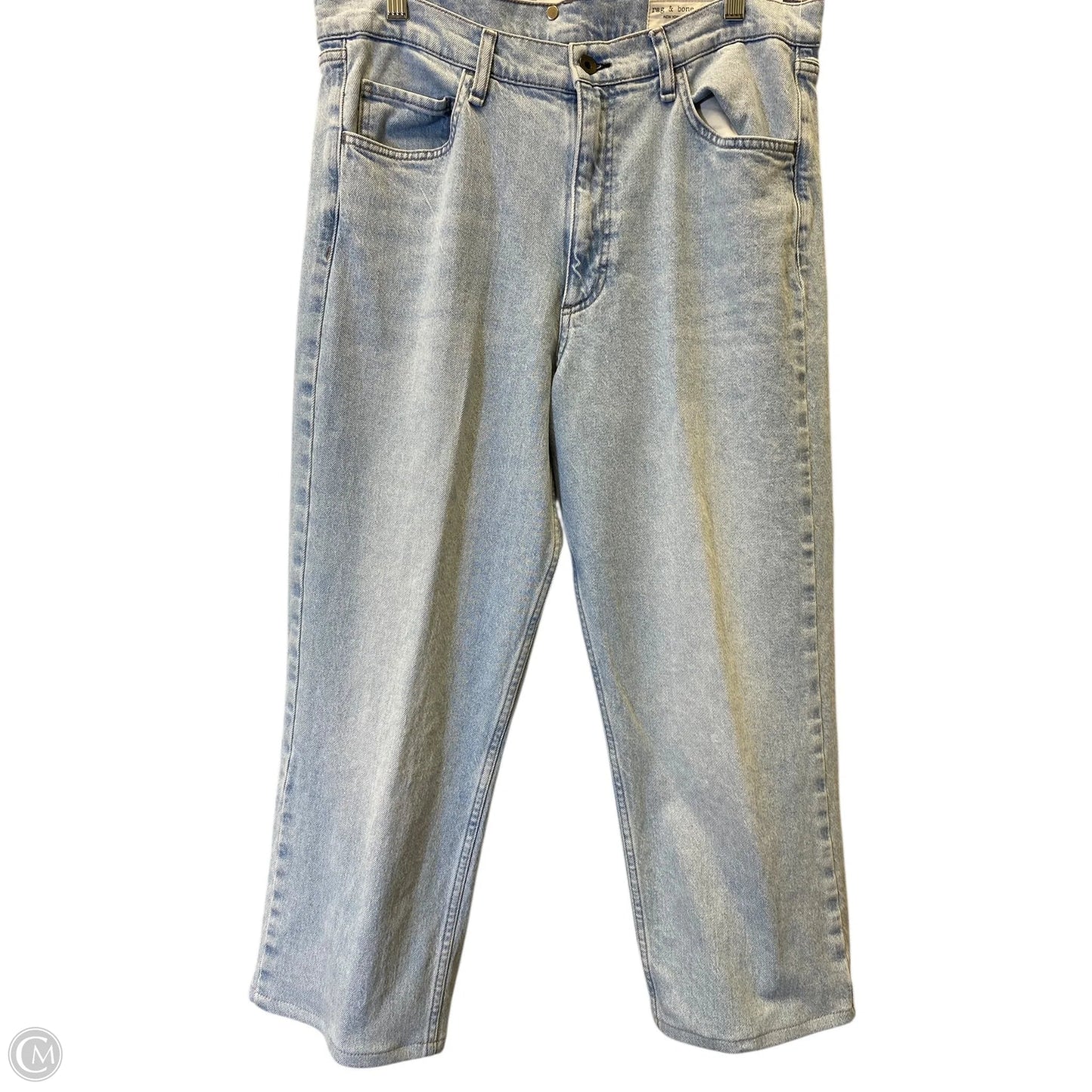 Jeans Straight By Rag And Bone In Blue Denim, Size: 14