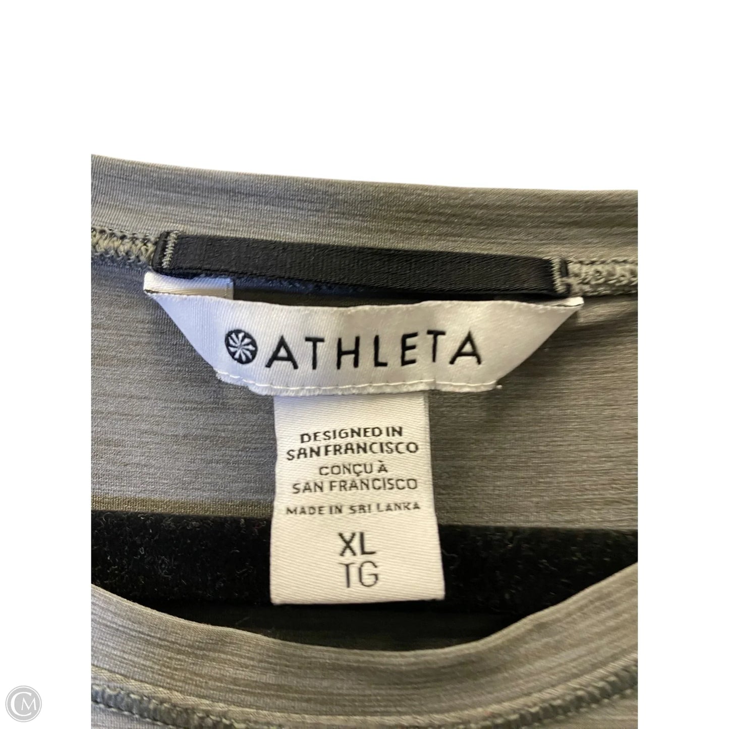 Athletic Top Long Sleeve Collar By Athleta In Grey, Size: Xl