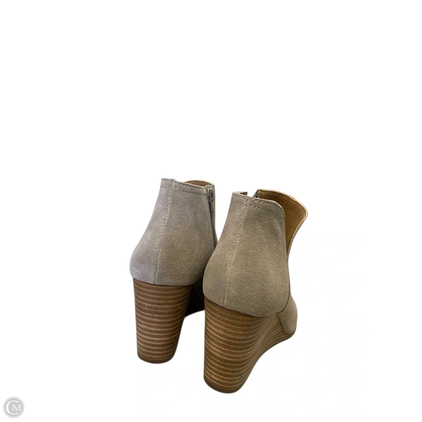 Shoes Heels Wedge By Lucky Brand In Taupe, Size: 8.5