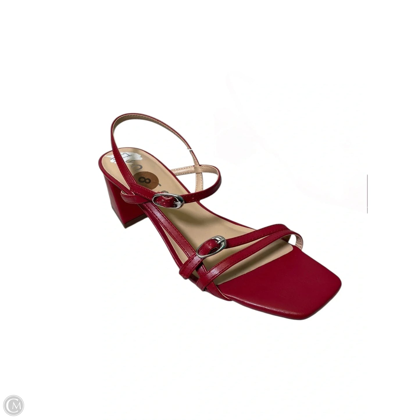 Shoes Heels Block By Unisa In Red, Size: 8