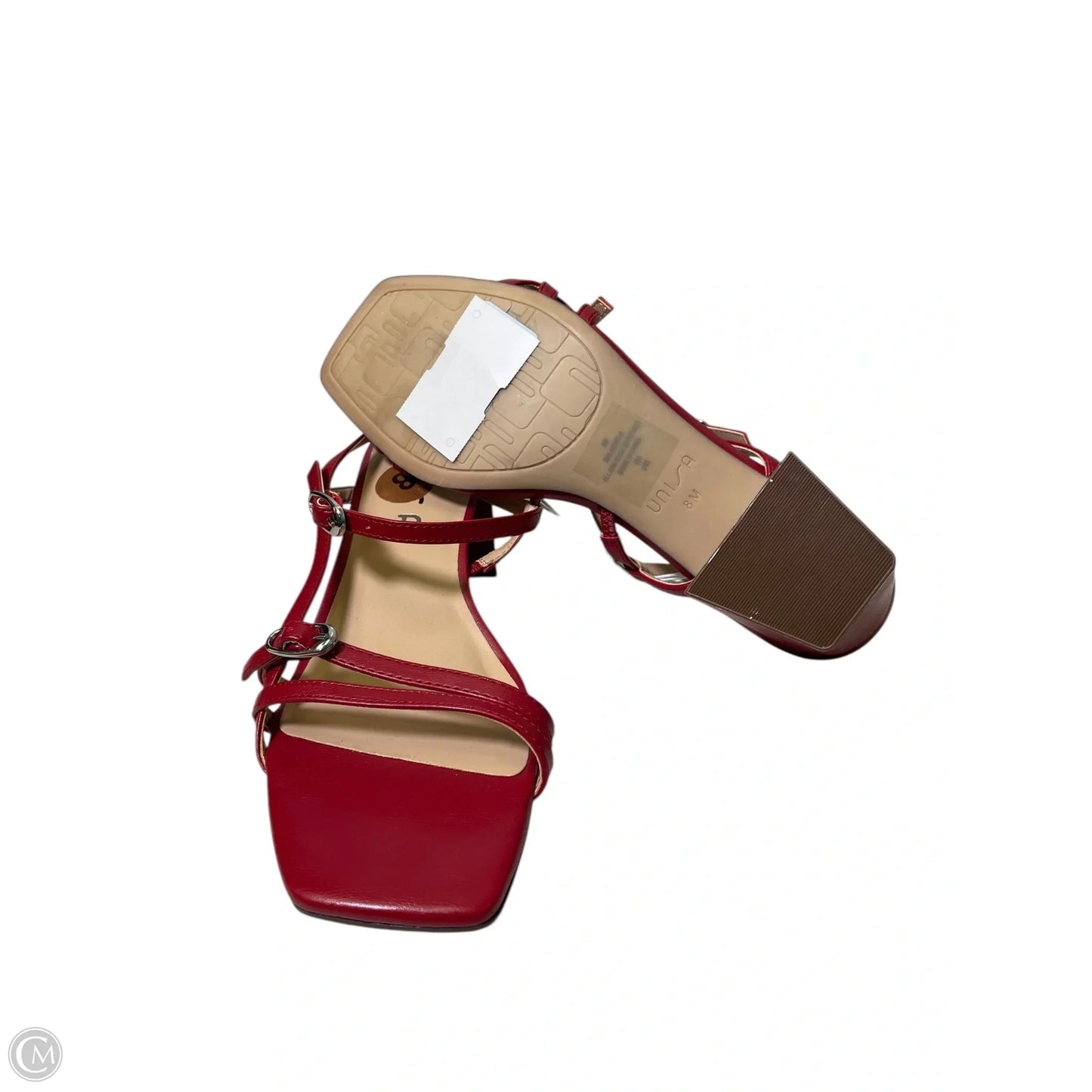 Shoes Heels Block By Unisa In Red, Size: 8