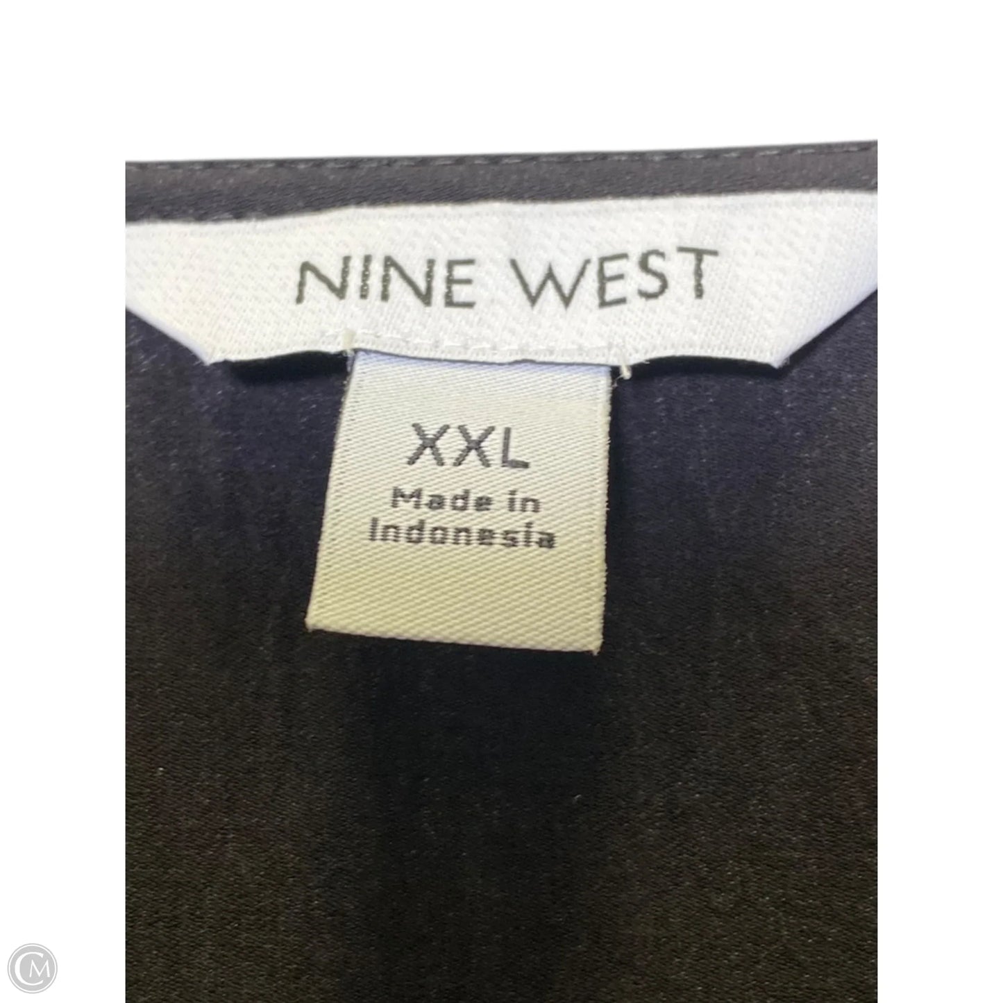 Top Short Sleeve By Nine West In Black, Size: Xxl