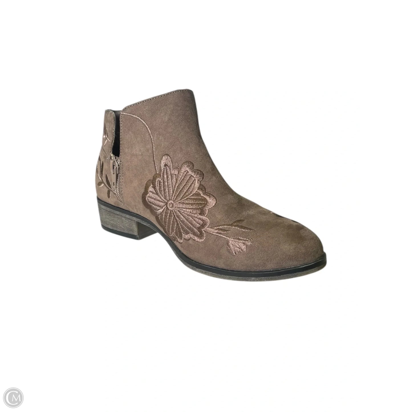 Boots Ankle Heels By Clothes Mentor In Brown, Size: 8