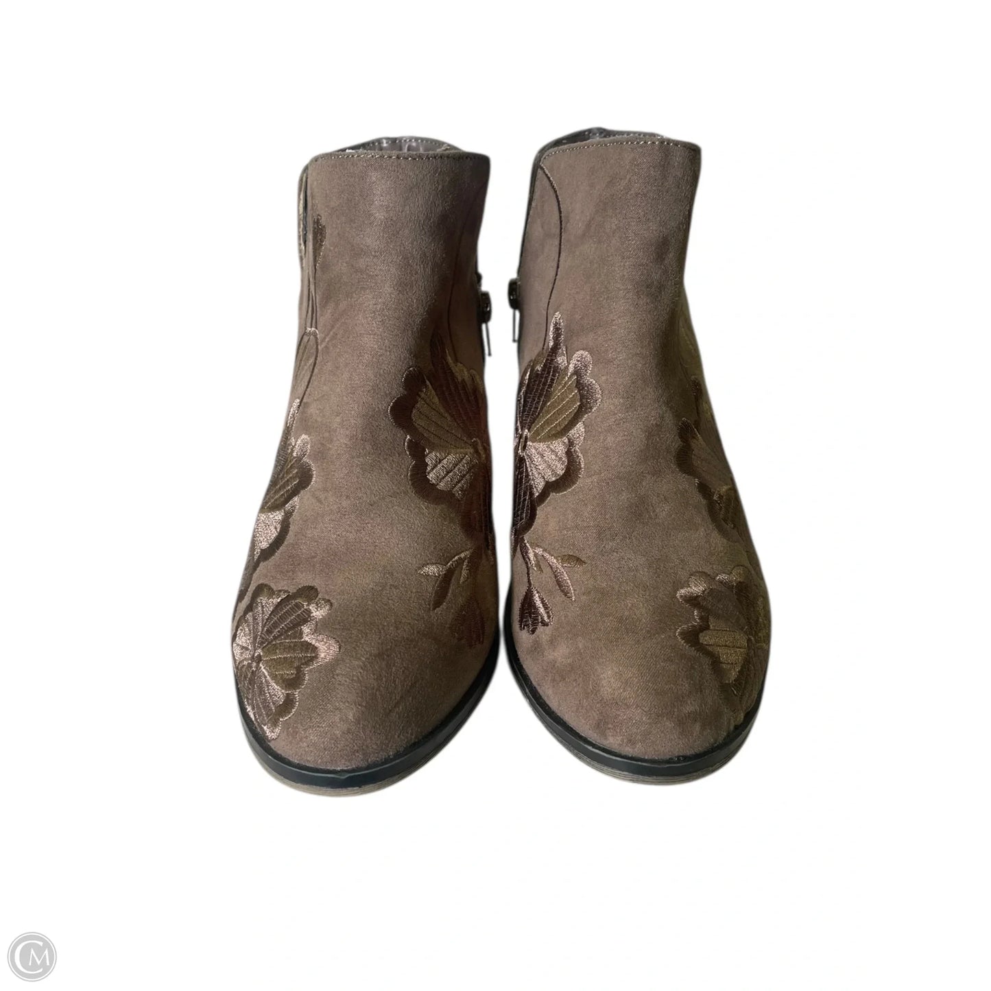 Boots Ankle Heels By Clothes Mentor In Brown, Size: 8