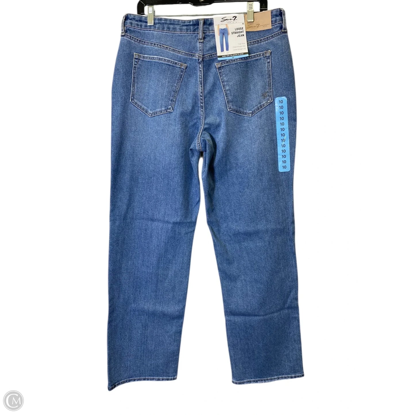 Jeans Wide Leg By Seven 7 In Blue Denim, Size: 10