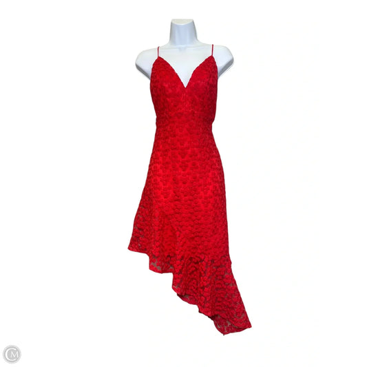Dress Casual Midi By Topshop In Red, Size: S