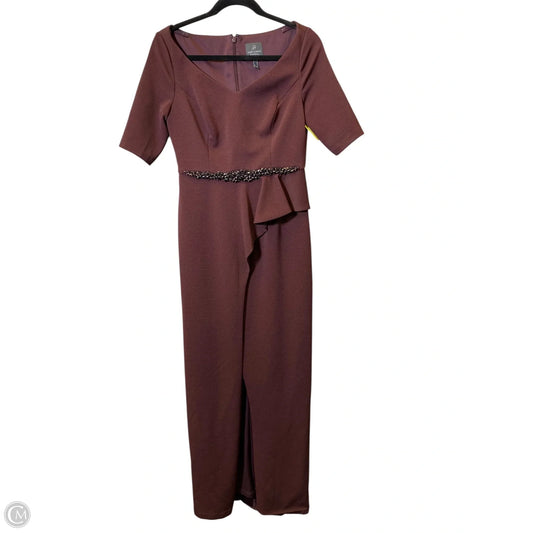 Dress Casual Maxi By Adrianna Papell In Maroon, Size: 4