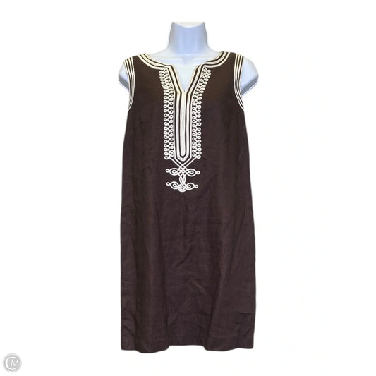 Dress Designer By Michael Kors In Brown & White, Size: M