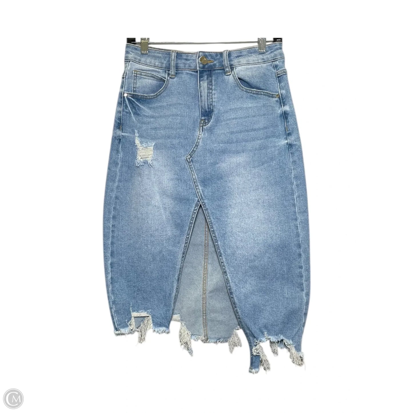 Skirt Maxi By Clothes Mentor In Blue Denim, Size: 4