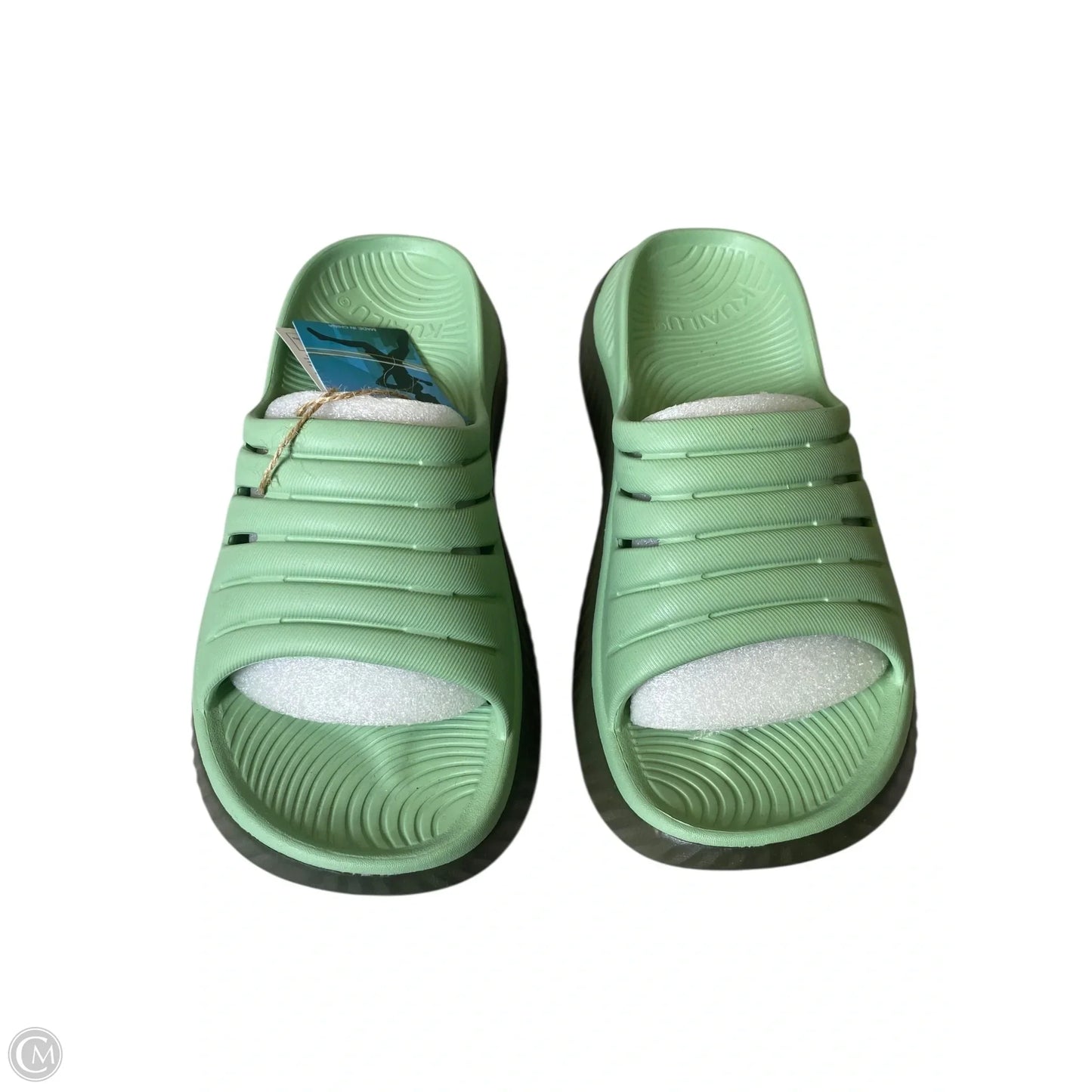 Sandals Flats By Clothes Mentor In Green, Size: 8