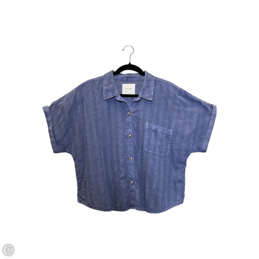 Top Short Sleeve By Lucky Brand In Blue, Size: L