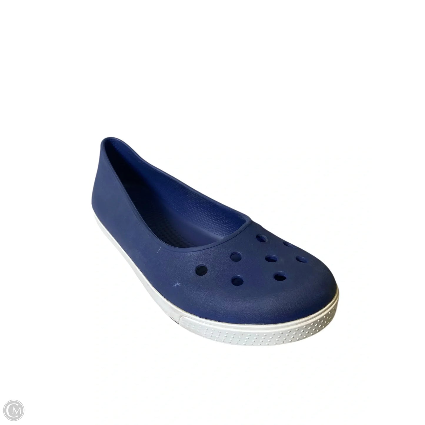 Shoes Flats By Crocs In Navy, Size: 9
