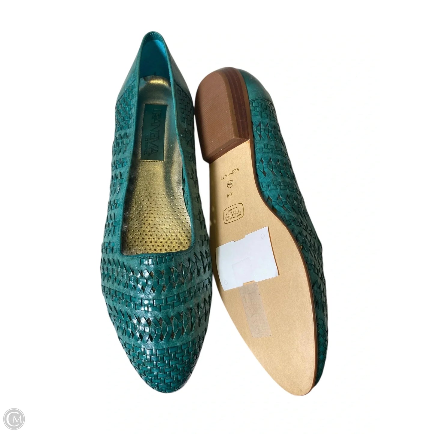 Shoes Flats By Clothes Mentor In Green, Size: 10