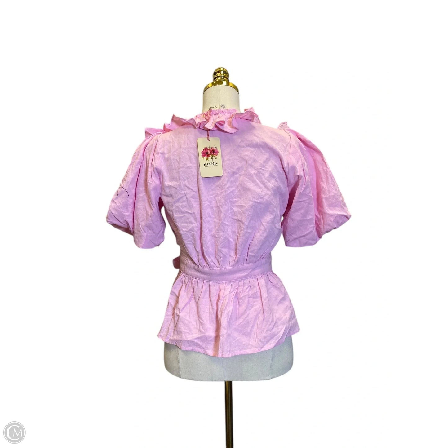 Top Short Sleeve By Entro In Pink, Size: S