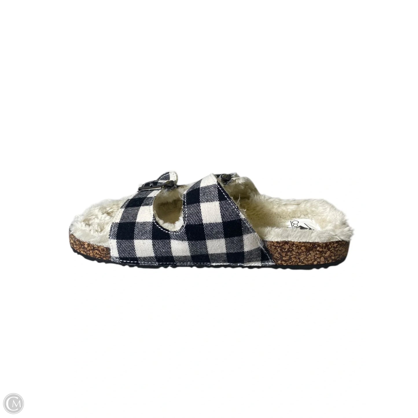 Sandals Flats By Corkys In Plaid Pattern, Size: 9