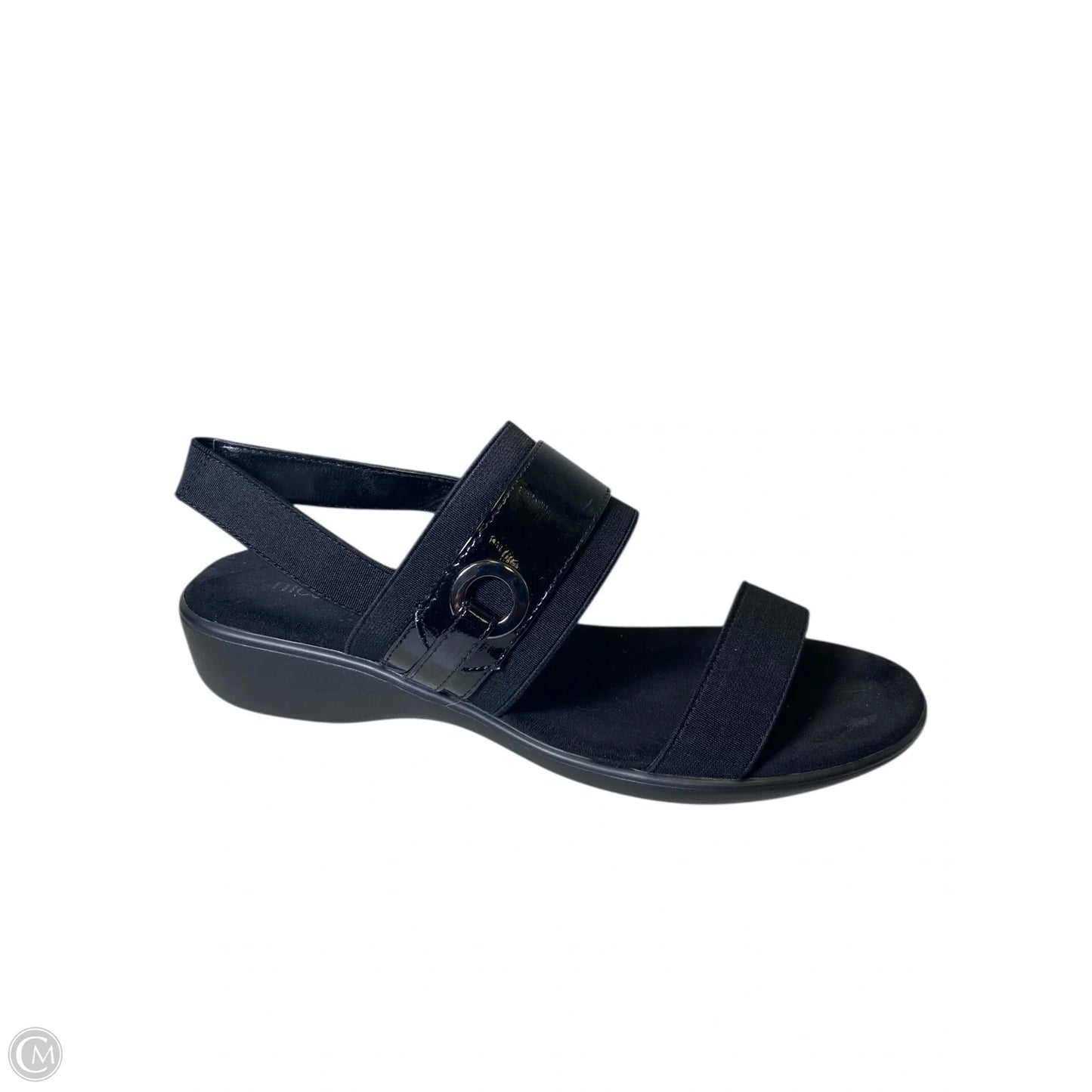 Sandals Heels Wedge By Nicole In Black, Size: 9