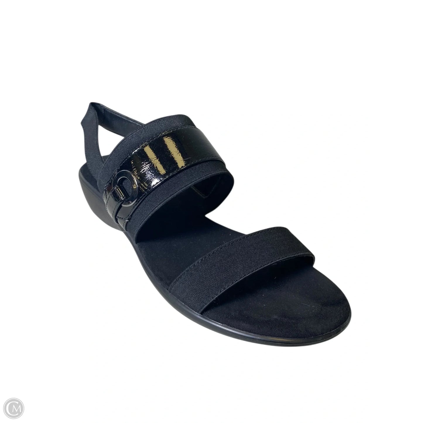 Sandals Heels Wedge By Nicole In Black, Size: 9