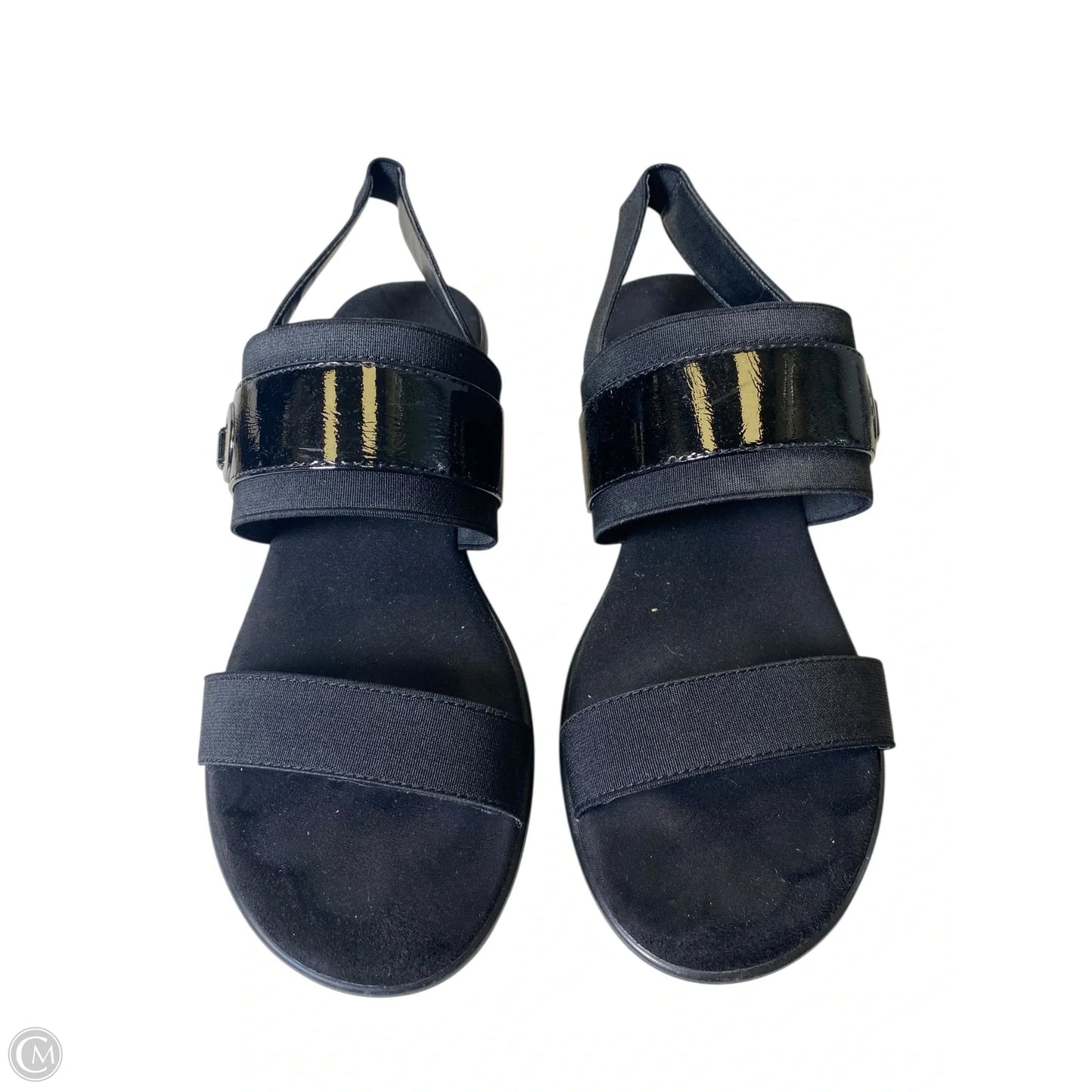 Sandals Heels Wedge By Nicole In Black, Size: 9