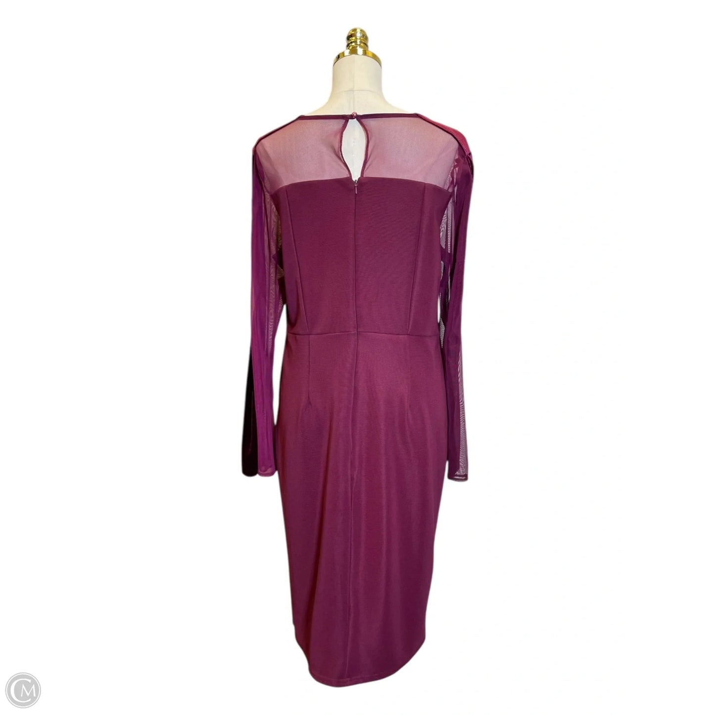 Dress Casual Midi By Clothes Mentor In Maroon, Size: L