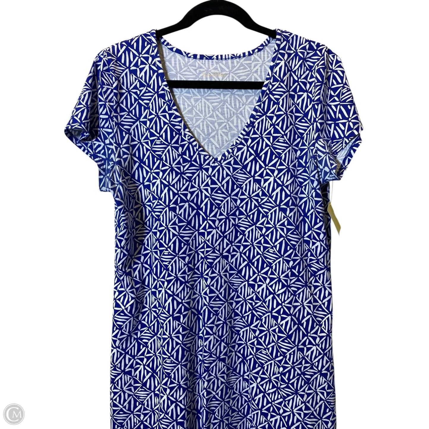 Dress Designer By Lilly Pulitzer In Blue & White, Size: L