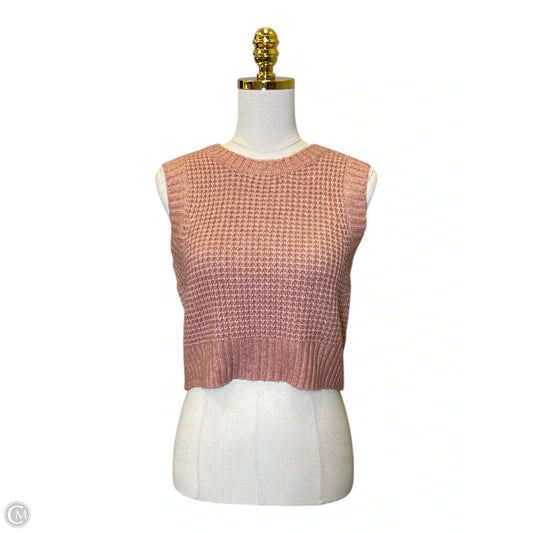 Vest Sweater By Jessica Simpson In Pink, Size: L