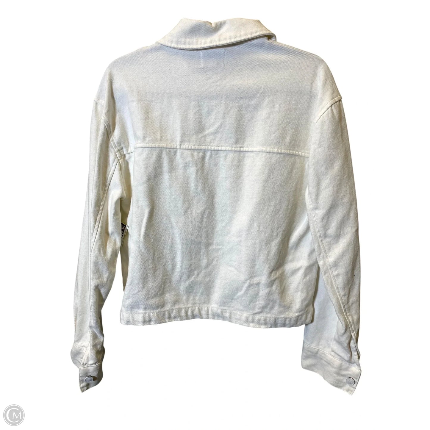 Jacket Denim By Nine West In White, Size: M