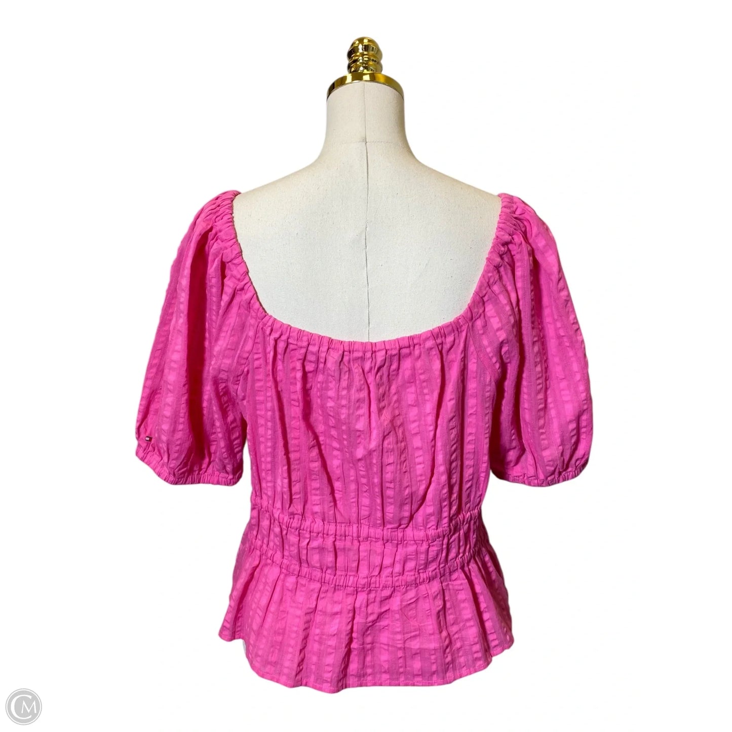 Top Short Sleeve By Tommy Hilfiger In Pink, Size: L