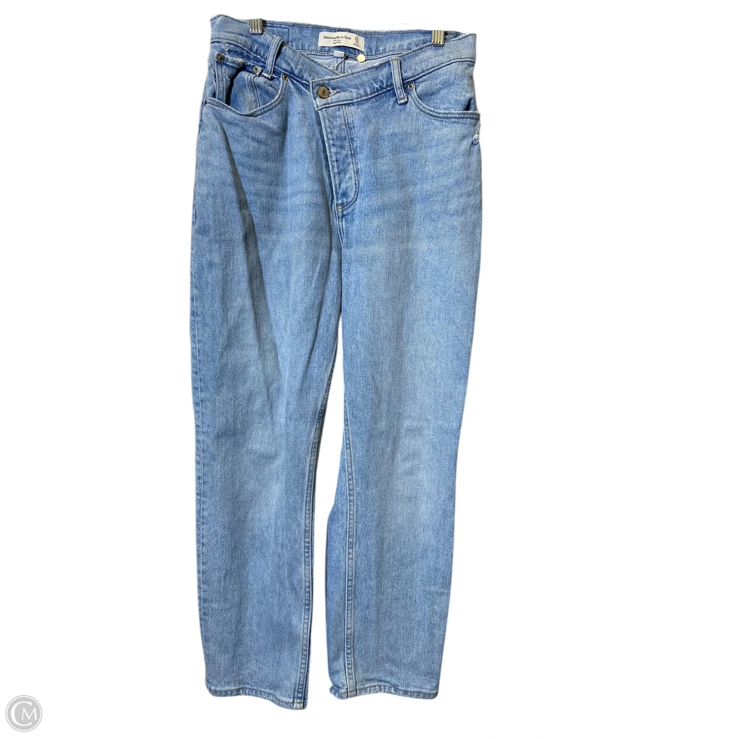 Jeans Straight By Abercrombie And Fitch In Blue Denim, Size: 4