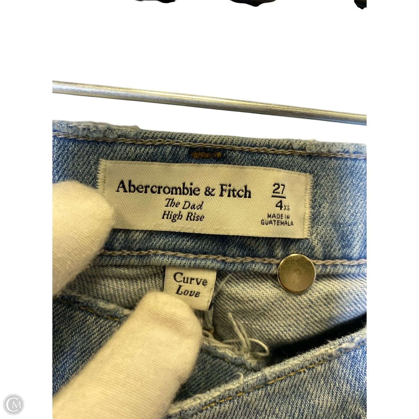 Jeans Straight By Abercrombie And Fitch In Blue Denim, Size: 4
