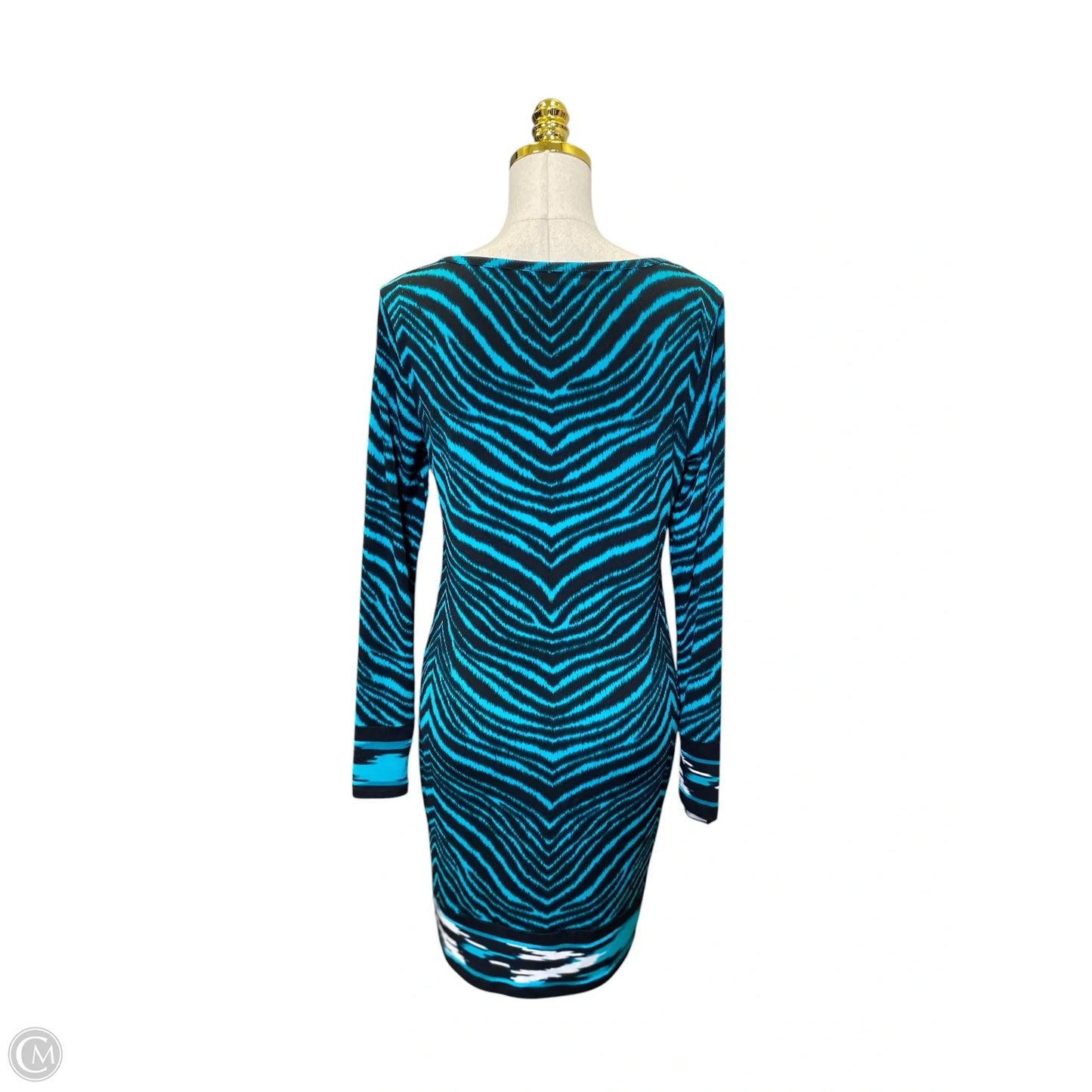 Dress Designer By Michael Kors In Black & Blue, Size: S