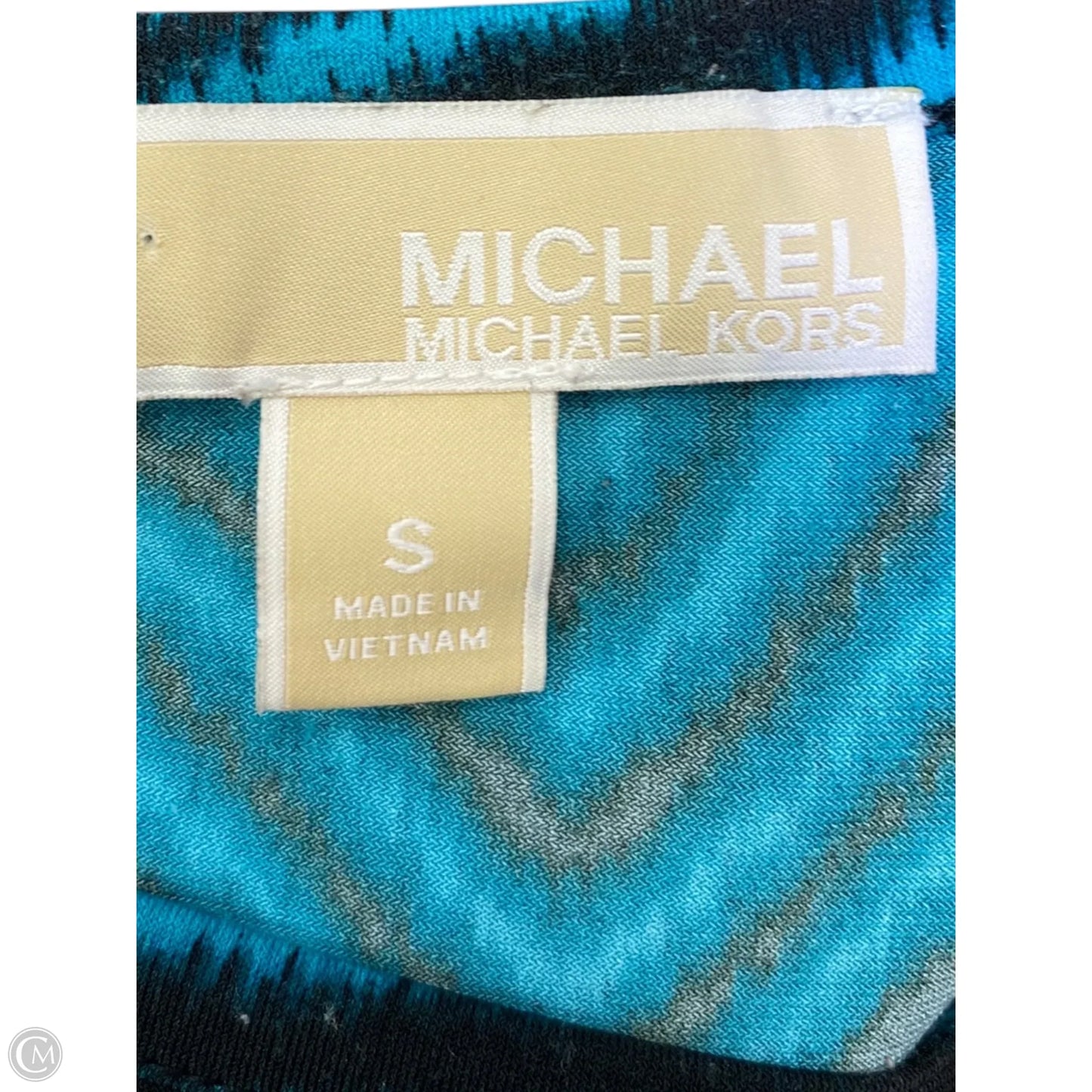 Dress Designer By Michael Kors In Black & Blue, Size: S