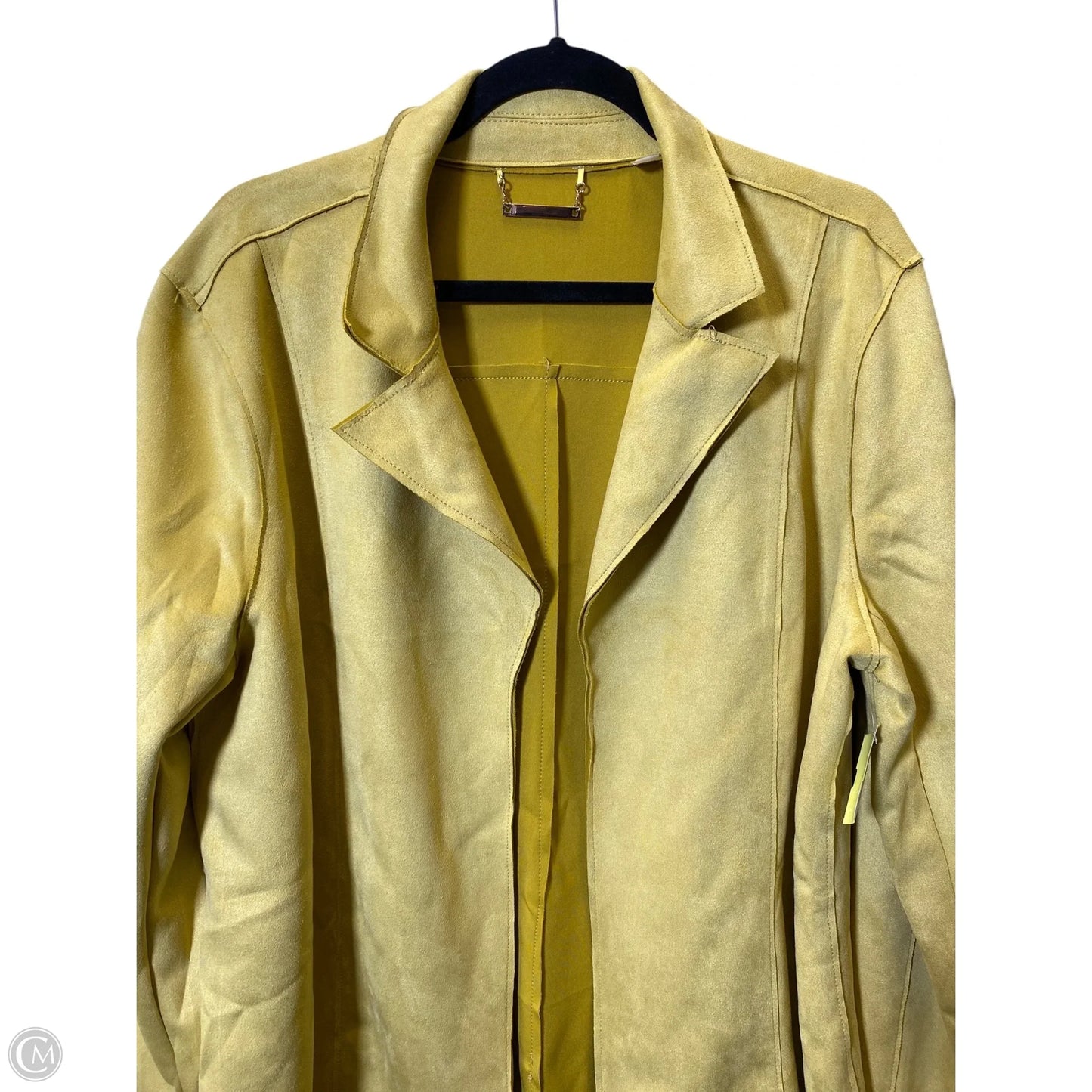 Jacket Moto By Tahari In Yellow, Size: Xl
