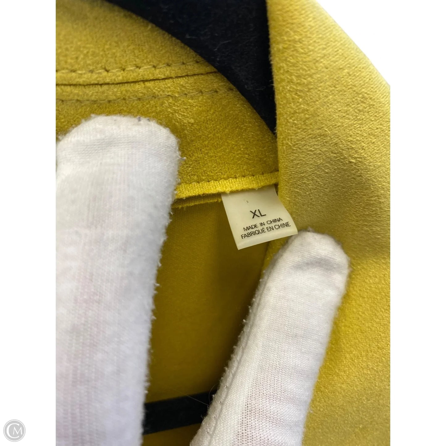 Jacket Moto By Tahari In Yellow, Size: Xl