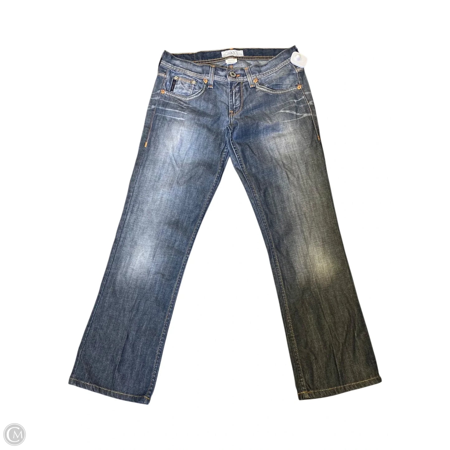 Jeans Flared By Armani Exchange In Blue Denim, Size: 4